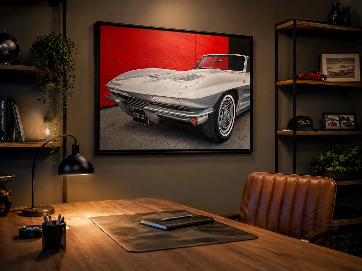 Une Corvette immortalisée sur toile